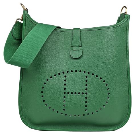 hermes green crossbody bag|Hermes evelyne bag price 2022.